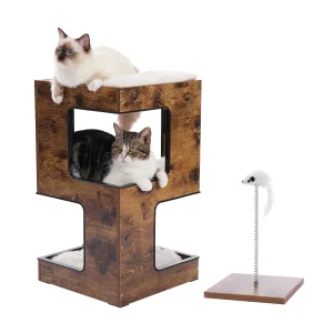Wood Cat Condo House Bed